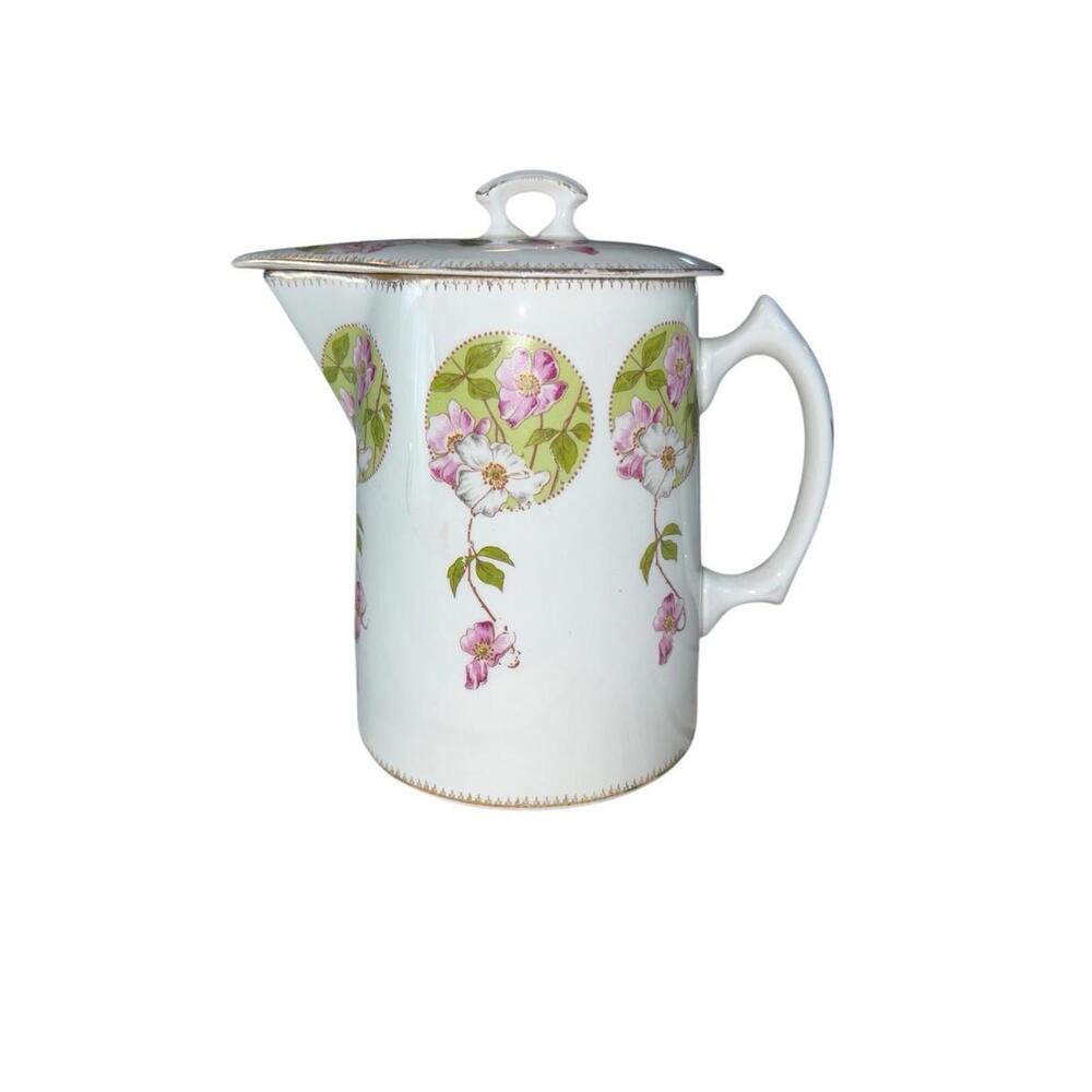 VTG Edwin M. Knowles Semi-vitreous China Chocolate Pot With Lid Made‎ In USA - Picture 14 of 15